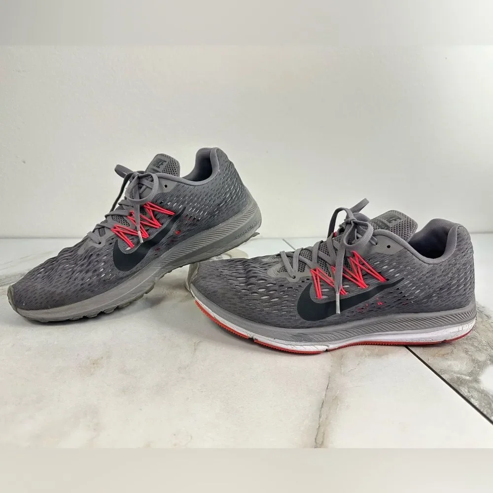 Nike Men's Zoom Winflo 5 Gunsmoke Gray Running Shoes Athletic Sneakers, Sz 10